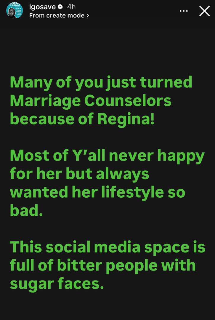 Most of you were never happy for Regina Daniel. You  wanted her lifestyle so bad - Comedian I Go Save